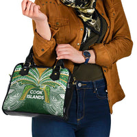 Cook Islands Rugby League Shoulder Handbag Tatau Tribal Motifs-Dark Green Color LT03 - Polynesian Pride