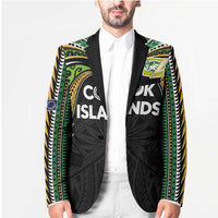 Custom Cook Islands Rugby League Blazer Tatau Tribal Motifs-Black Color LT03 - Polynesian Pride