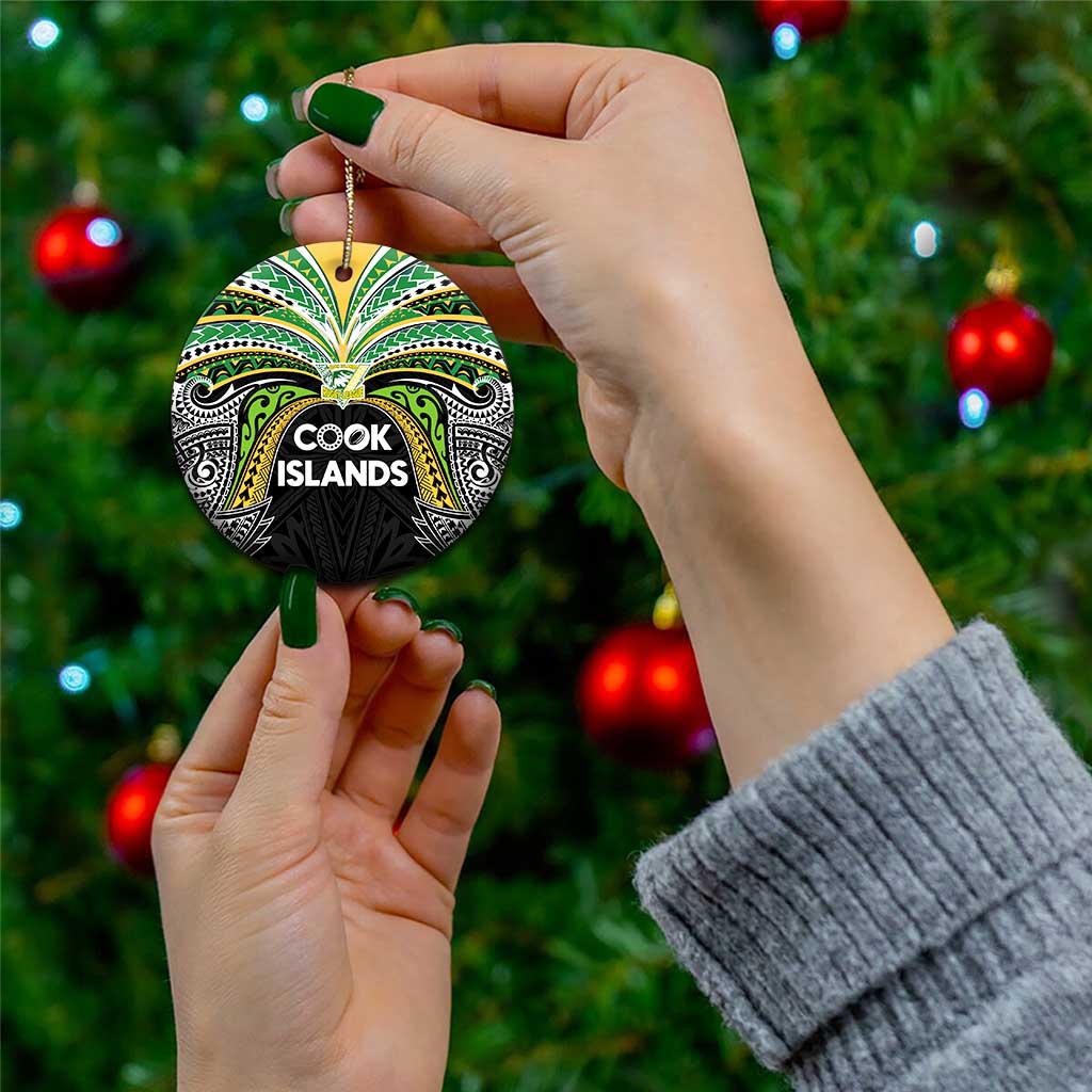 Cook Islands Rugby League Ceramic Ornament Tatau Tribal Motifs-Black Color - Polynesian Pride
