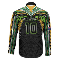Custom Cook Islands Rugby League Family Matching Mermaid Dress and Hawaiian Shirt Tatau Tribal Motifs-Black Color LT03 - Polynesian Pride