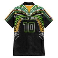 Custom Cook Islands Rugby League Family Matching Puletasi and Hawaiian Shirt Tatau Tribal Motifs-Black Color - Polynesian Pride