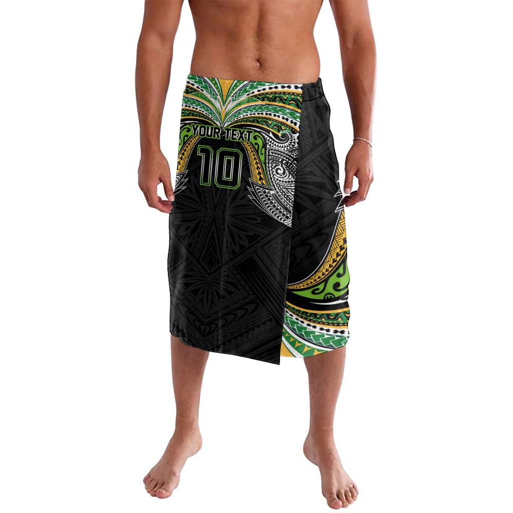 Custom Cook Islands Rugby League Lavalava Tatau Tribal Motifs-Black Color LT03 Black - Polynesian Pride