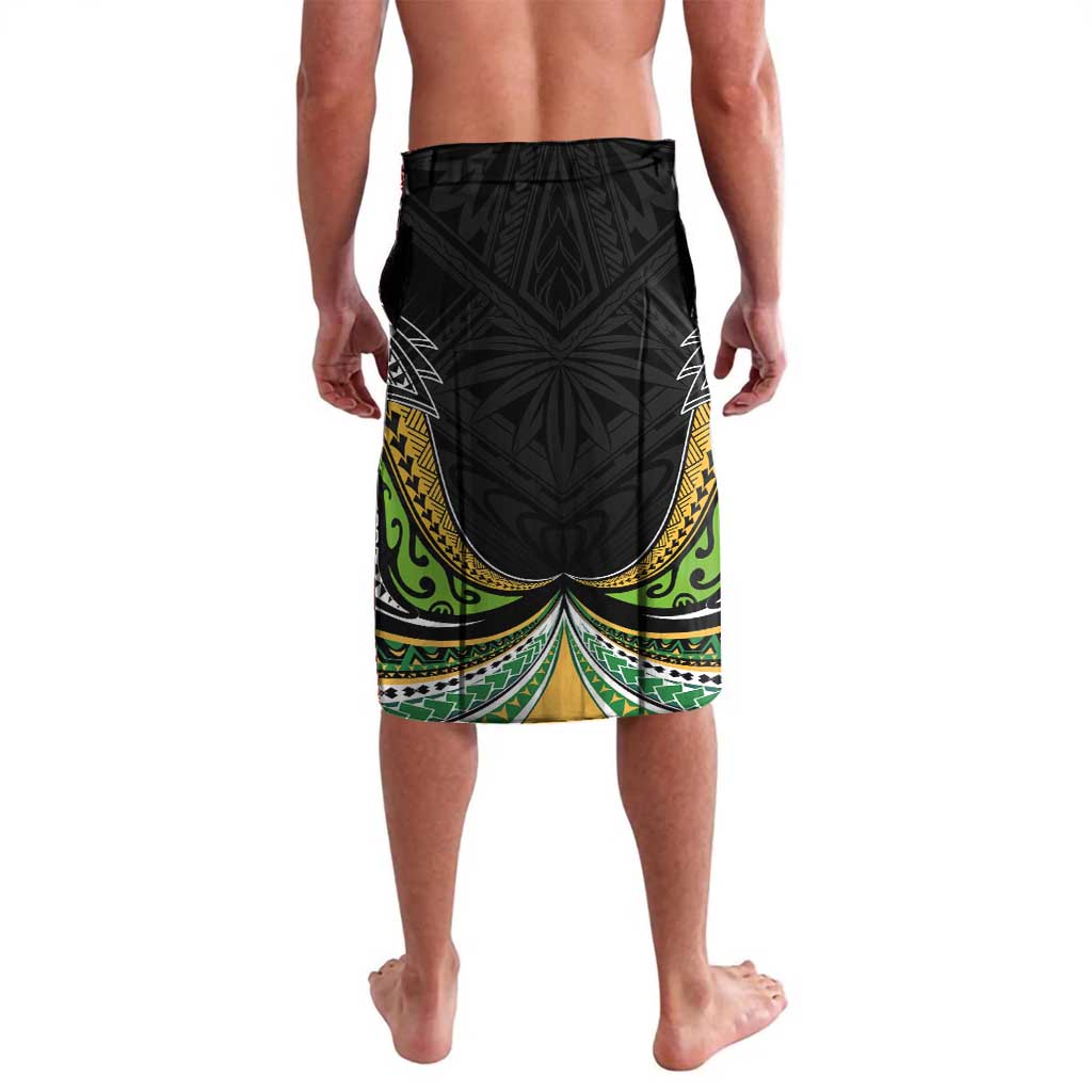 Custom Cook Islands Rugby League Lavalava Tatau Tribal Motifs-Black Color LT03 - Polynesian Pride