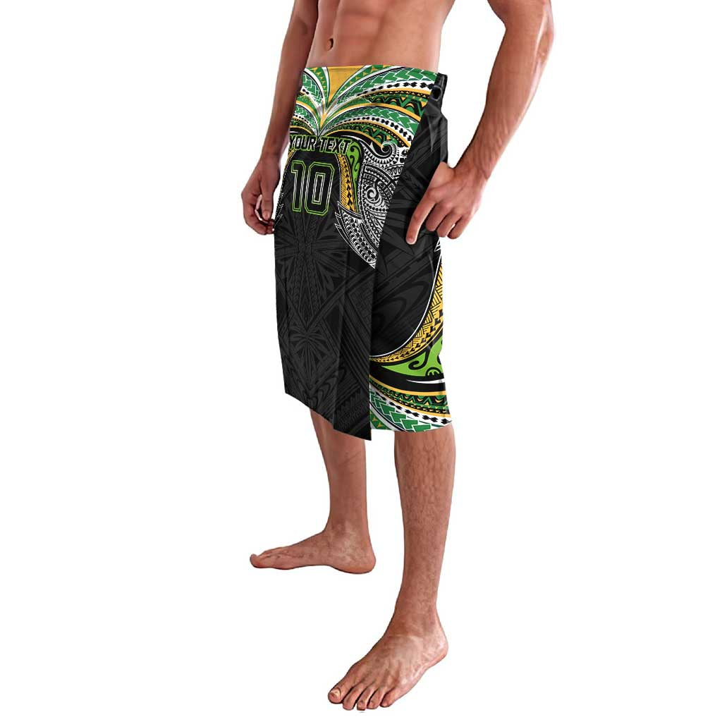 Custom Cook Islands Rugby League Lavalava Tatau Tribal Motifs-Black Color LT03 - Polynesian Pride