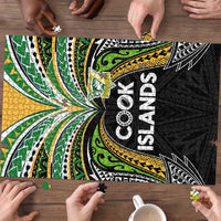 Cook Islands Rugby League Puzzle Tatau Tribal Motifs-Black Color LT03 - Polynesian Pride
