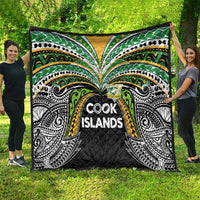 Cook Islands Rugby League Quilt Tatau Tribal Motifs-Black Color LT03 - Polynesian Pride