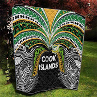 Cook Islands Rugby League Quilt Tatau Tribal Motifs-Black Color LT03 - Polynesian Pride