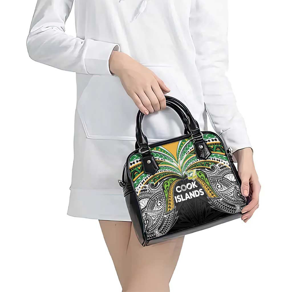 Cook Islands Rugby League Shoulder Handbag Tatau Tribal Motifs-Black Color - Polynesian Pride
