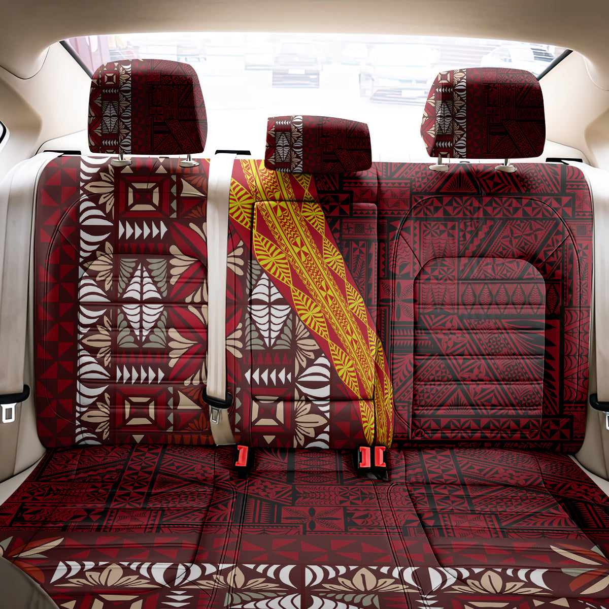 Tonga Feletoa Kupesi Fakatonga Back Car Seat Cover LT03 - Polynesian Pride