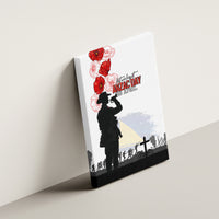 Tokelau ANZAC Day Canvas Wall Art Lest We Forget Red Poppy Flowers and Soldier LT03 - Polynesian Pride