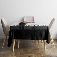 Tokelau ANZAC Day Tablecloth Lest We Forget Red Poppy Flowers and Soldier LT03 - Polynesian Pride