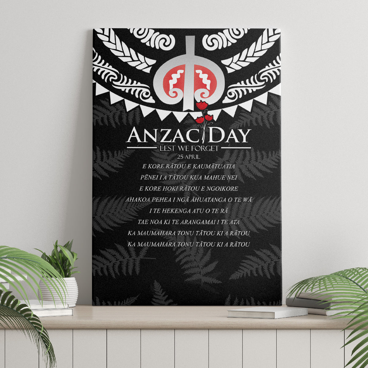 New Zealand ANZAC Day Canvas Wall Art Lest We Forget Haka Dance Respect LT03 - Polynesian Pride