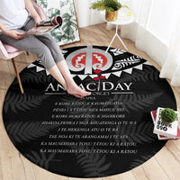 New Zealand ANZAC Day Round Carpet Lest We Forget Haka Dance Respect LT03 - Polynesian Pride