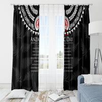 New Zealand ANZAC Day Window Curtain Lest We Forget Haka Dance Respect LT03 - Polynesian Pride