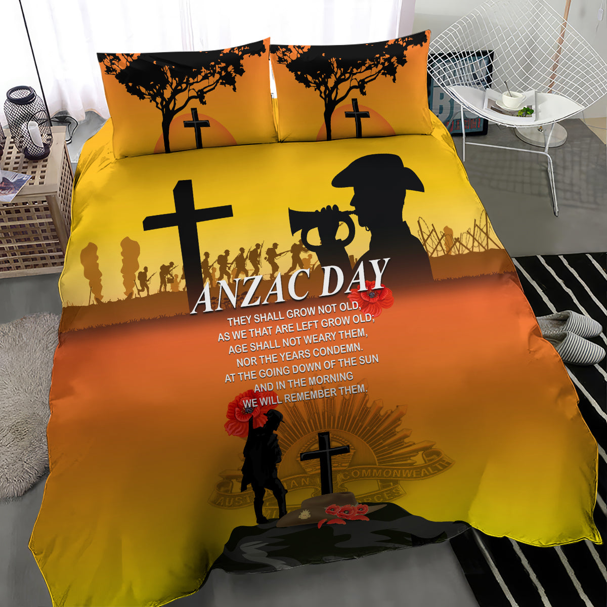 New Zealand and Australia ANZAC Day Bedding Set Gallipoli Lest We Forget LT03 - Polynesian Pride