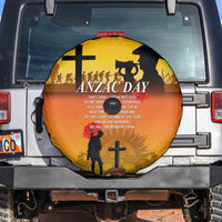 New Zealand and Australia ANZAC Day Spare Tire Cover Gallipoli Lest We Forget LT03 Yellow - Polynesian Pride