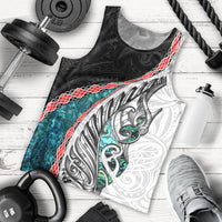 New Zealand Men Tank Top Manaia Fern and Koru Maori Pattern LT03 - Polynesian Pride