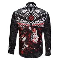 New Zealand Maori Girl Family Matching Puletasi and Hawaiian Shirt Silver Fern and Koru Pattern LT03 - Polynesian Pride