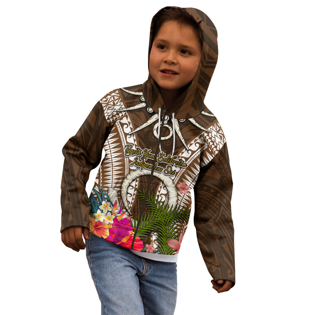 Vanuatu Selebretem 44th Indipendens Dei Kid Hoodie Yumi Pig Tusk and Namele Fern