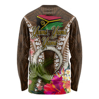 Vanuatu Selebretem 44th Indipendens Dei Long Sleeve Shirt Yumi Pig Tusk and Namele Fern