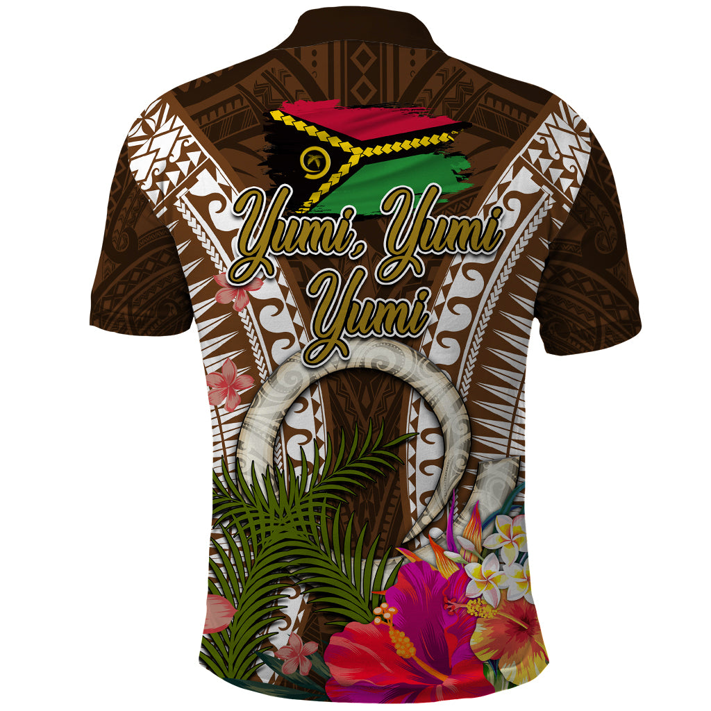 Vanuatu Selebretem 44th Indipendens Dei Polo Shirt Yumi Pig Tusk and Namele Fern