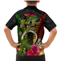 Vanuatu Independence Day Family Matching Mermaid Dress and Hawaiian Shirt Tugeta Yumi Selebretem Indipendens Dei