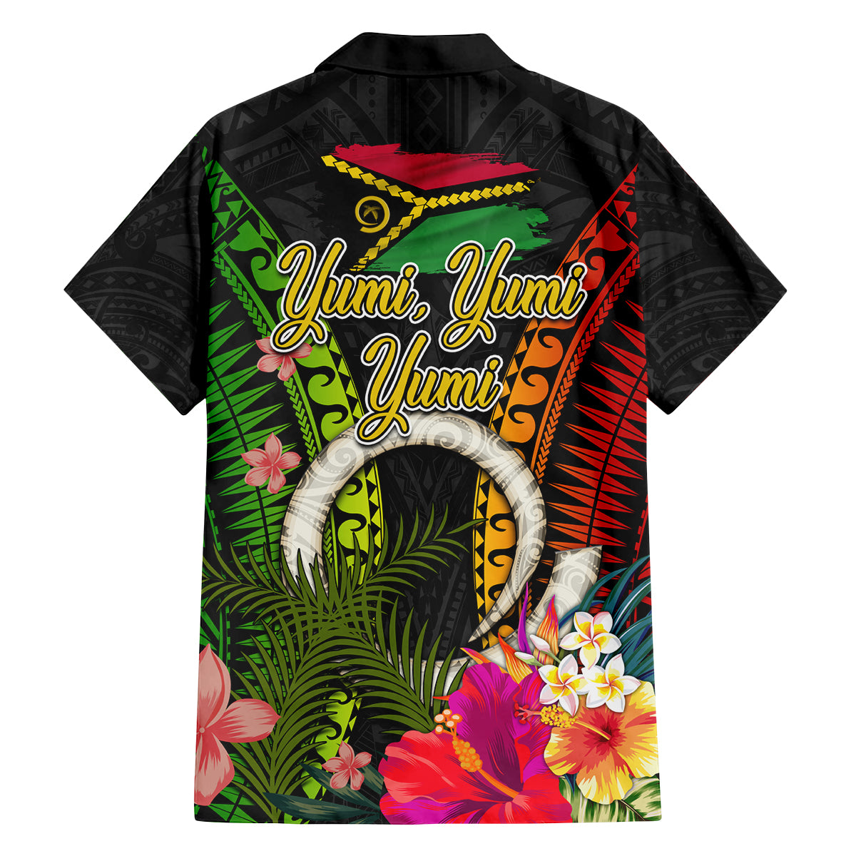 Vanuatu Independence Day Family Matching Off The Shoulder Long Sleeve Dress and Hawaiian Shirt Tugeta Yumi Selebretem Indipendens Dei