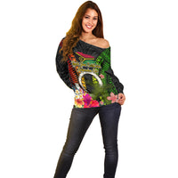 Vanuatu Independence Day Off Shoulder Sweater Tugeta Yumi Selebretem Indipendens Dei LT03 - Polynesian Pride