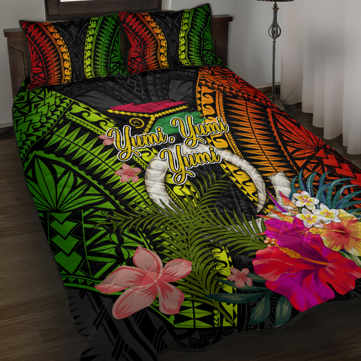 Vanuatu Independence Day Quilt Bed Set Tugeta Yumi Selebretem Indipendens Dei