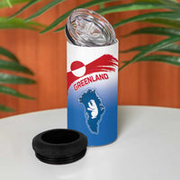 Greenland National Day 4 in 1 Can Cooler Tumbler National Country Flag and Emblem with The Map