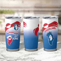 Greenland National Day Tumbler Cup National Country Flag and Emblem with The Map