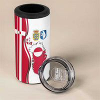 Greenland and Denmark Together 4 in 1 Can Cooler Tumbler National Country Map and Flag Style