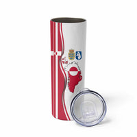 Greenland and Denmark Together Skinny Tumbler National Country Map and Flag Style