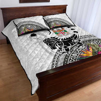 Fiji Iguana Quilt Bed Set Tapa Tribal Tattoo and Hibiscus LT03 - Polynesian Pride