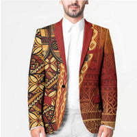 Samoan Pacific Tribal Flower Geometric Art Tattoos Blazer Siapo Pattern Flame Sunset - Polynesian Pride