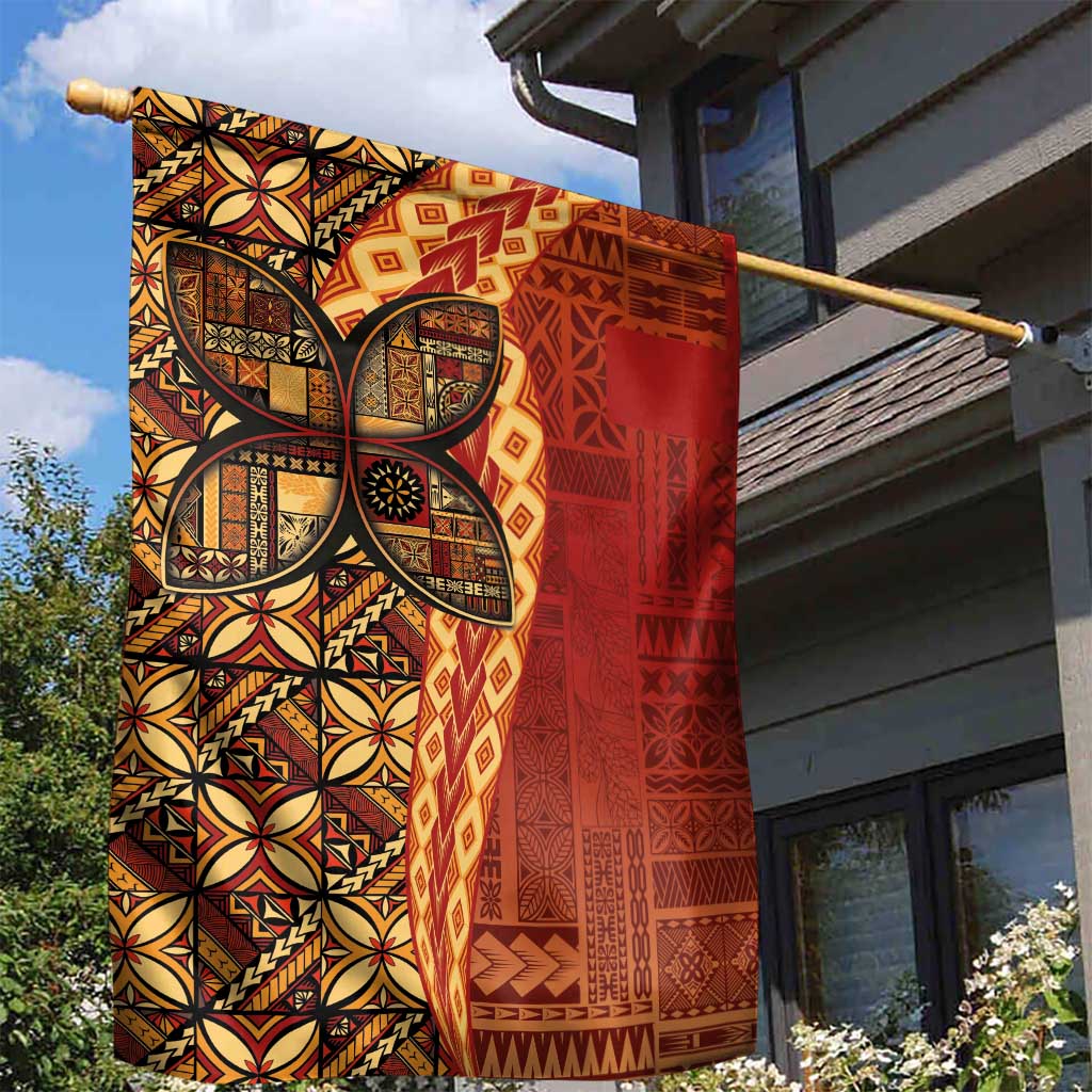 Samoan Pacific Tribal Flower Geometric Art Tattoos Garden Flag Siapo Pattern Flame Sunset LT03 - Polynesian Pride