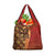 Samoan Pacific Tribal Flower Geometric Art Tattoos Grocery Bag Siapo Pattern Flame Sunset - Polynesian Pride