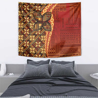 Samoan Pacific Tribal Flower Geometric Art Tattoos Tapestry Siapo Pattern Flame Sunset LT03 - Polynesian Pride