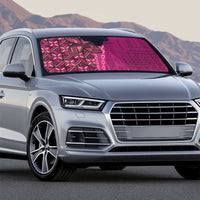 Samoan Pacific Tribal Flower Geometric Art Tattoos Auto Sun Shade Siapo Pattern Romantic Rose - Polynesian Pride