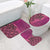 Samoan Pacific Tribal Flower Geometric Art Tattoos Bathroom Set Siapo Pattern Romantic Rose - Polynesian Pride