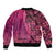 Samoan Pacific Tribal Flower Geometric Art Tattoos Bomber Jacket Siapo Pattern Romantic Rose - Polynesian Pride