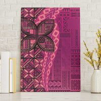 Samoan Pacific Tribal Flower Geometric Art Tattoos Canvas Wall Art Siapo Pattern Romantic Rose - Polynesian Pride