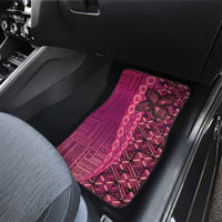 Samoan Pacific Tribal Flower Geometric Art Tattoos Car Mats Siapo Pattern Romantic Rose - Polynesian Pride