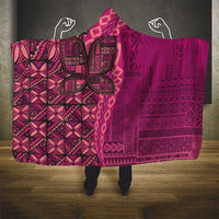 Samoan Pacific Tribal Flower Geometric Art Tattoos Hooded Blanket Siapo Pattern Romantic Rose LT03 - Polynesian Pride
