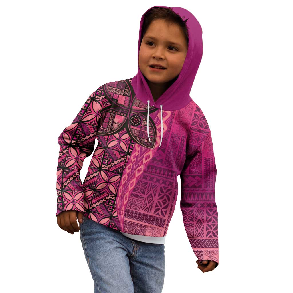 Samoan Pacific Tribal Flower Geometric Art Tattoos Kid Hoodie Siapo Pattern Romantic Rose LT03 - Polynesian Pride
