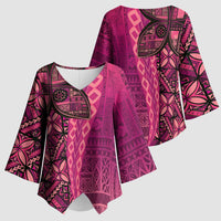 Samoan Pacific Tribal Flower Geometric Art Tattoos Kimono Sleeve Blouse Siapo Pattern Romantic Rose - Polynesian Pride