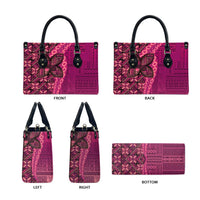 Samoan Pacific Tribal Flower Geometric Art Tattoos Leather Bag Siapo Pattern Romantic Rose - Polynesian Pride