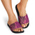 Samoan Pacific Tribal Flower Geometric Art Tattoos Slide Sandals Siapo Pattern Romantic Rose - Polynesian Pride