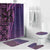 Samoan Pacific Tribal Flower Geometric Art Tattoos Bathroom Set Siapo Pattern Purple Haze - Polynesian Pride