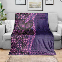 Samoan Pacific Tribal Flower Geometric Art Tattoos Blanket Siapo Pattern Purple Haze - Polynesian Pride